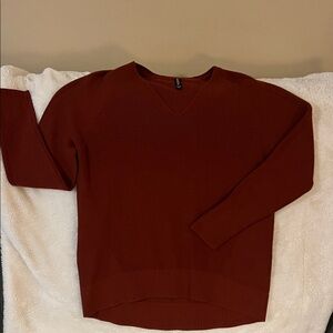 Athleta Brick Red Knit Top